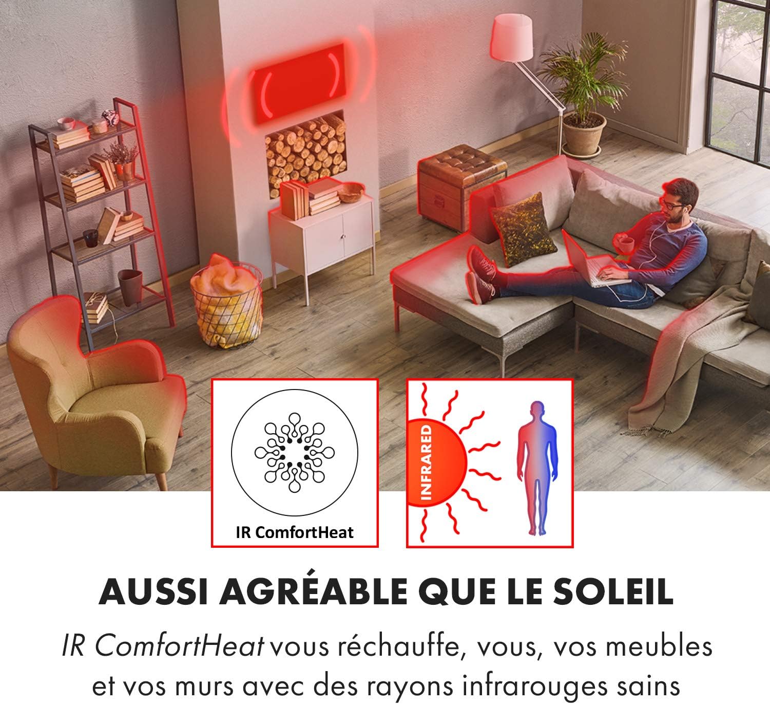 Thumbnail 2 de Klarstein Placard Mural infraroodwandradiator 500 W met wifi-app