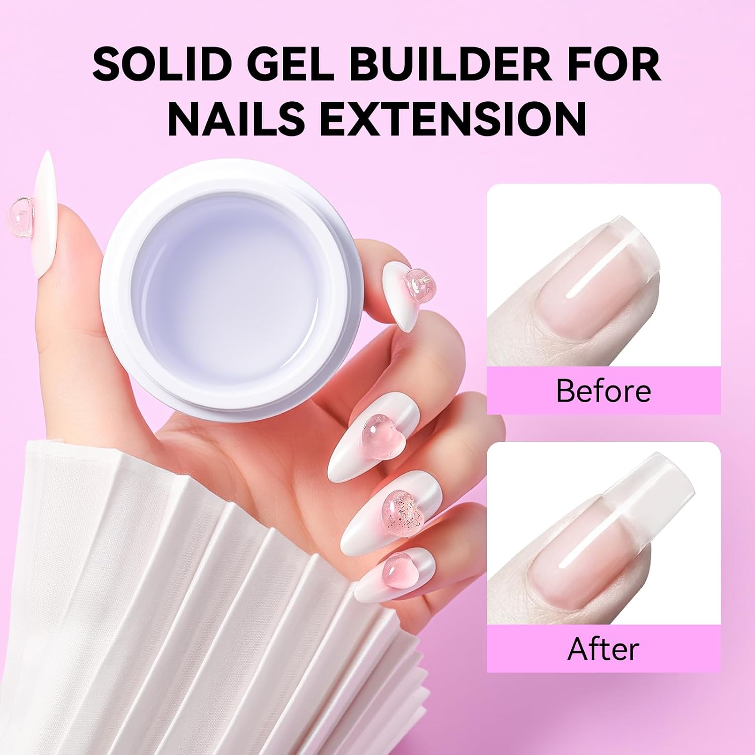 Thumbnail 6 de Makartt 3D Gel Nail Art Clear Solid Builder Gel, 4-in-1, 15g