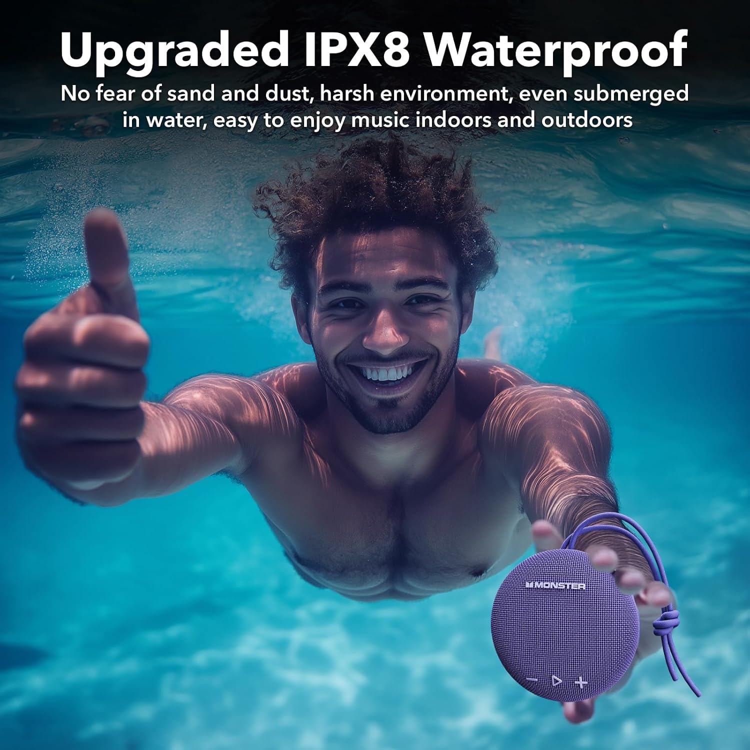 Thumbnail 1 de Monster Bluetooth Speaker (IPX8 Shower Speaker) with Bluetooth 5.4 and long playtime