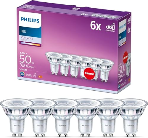 Detalle de PHILIPS Classic Spotlight LED Bulb GU10 (Pack of 6)