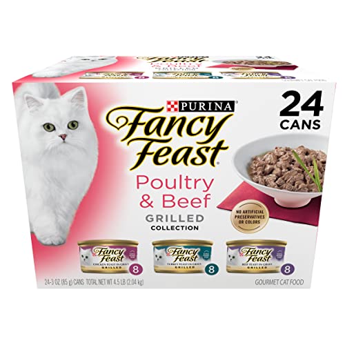 Detalle de Purina Fancy Feast Poultry & Beef Wet Cat Food Variety Pack, 3 oz (24-Pack)