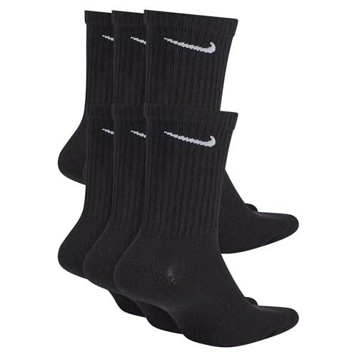 Thumbnail 3 de Nike Everyday Cushioned Training Crew Socks (6 Pairs) - Black/White, Medium
