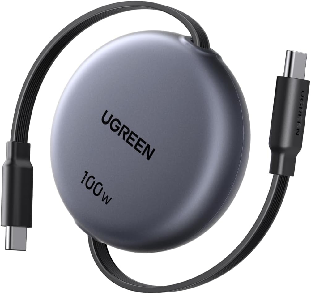 Detalle de UGREEN 100W Cable USB C Retráctil PD 3.0