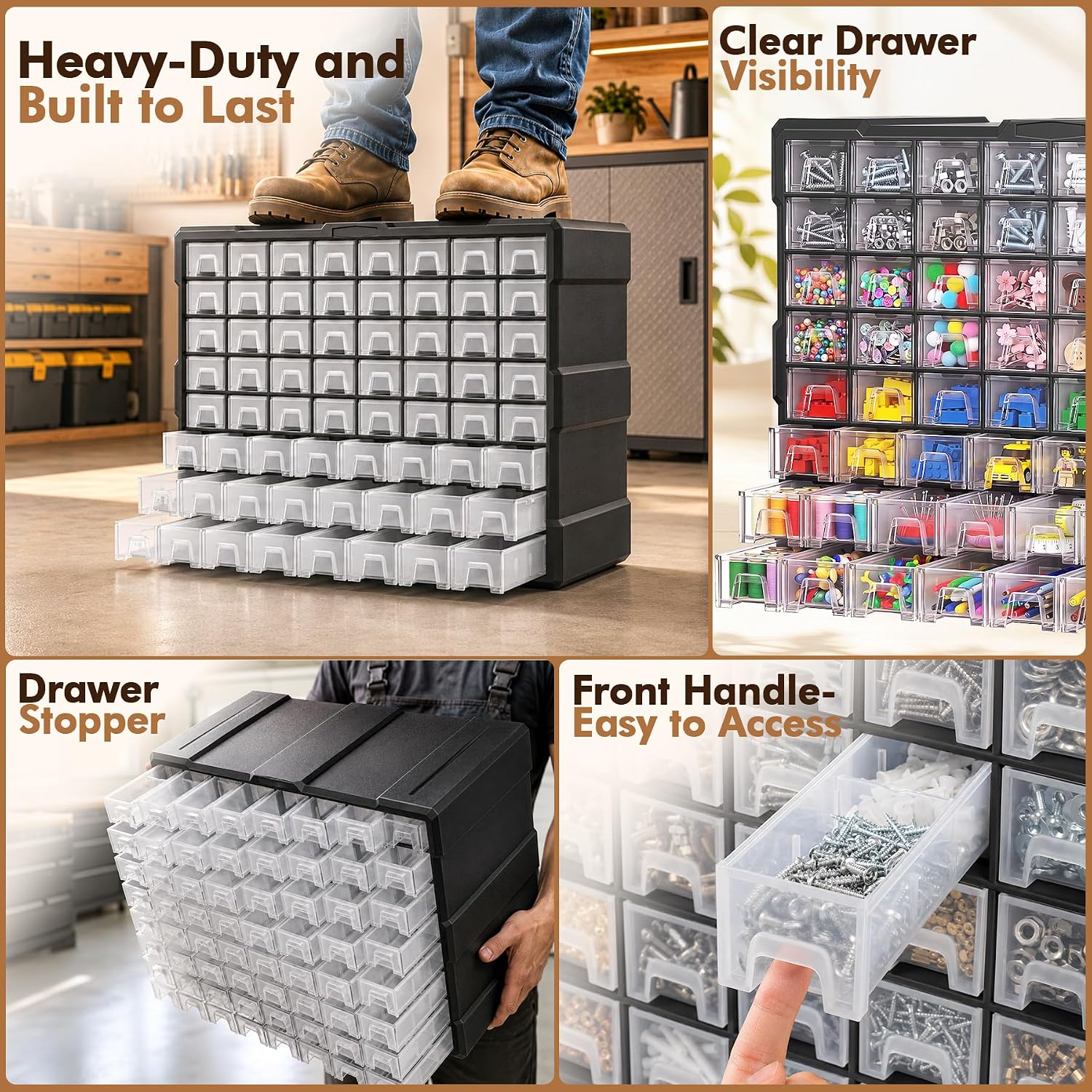 Thumbnail 6 de Small Parts Organizer with 64 Drawers