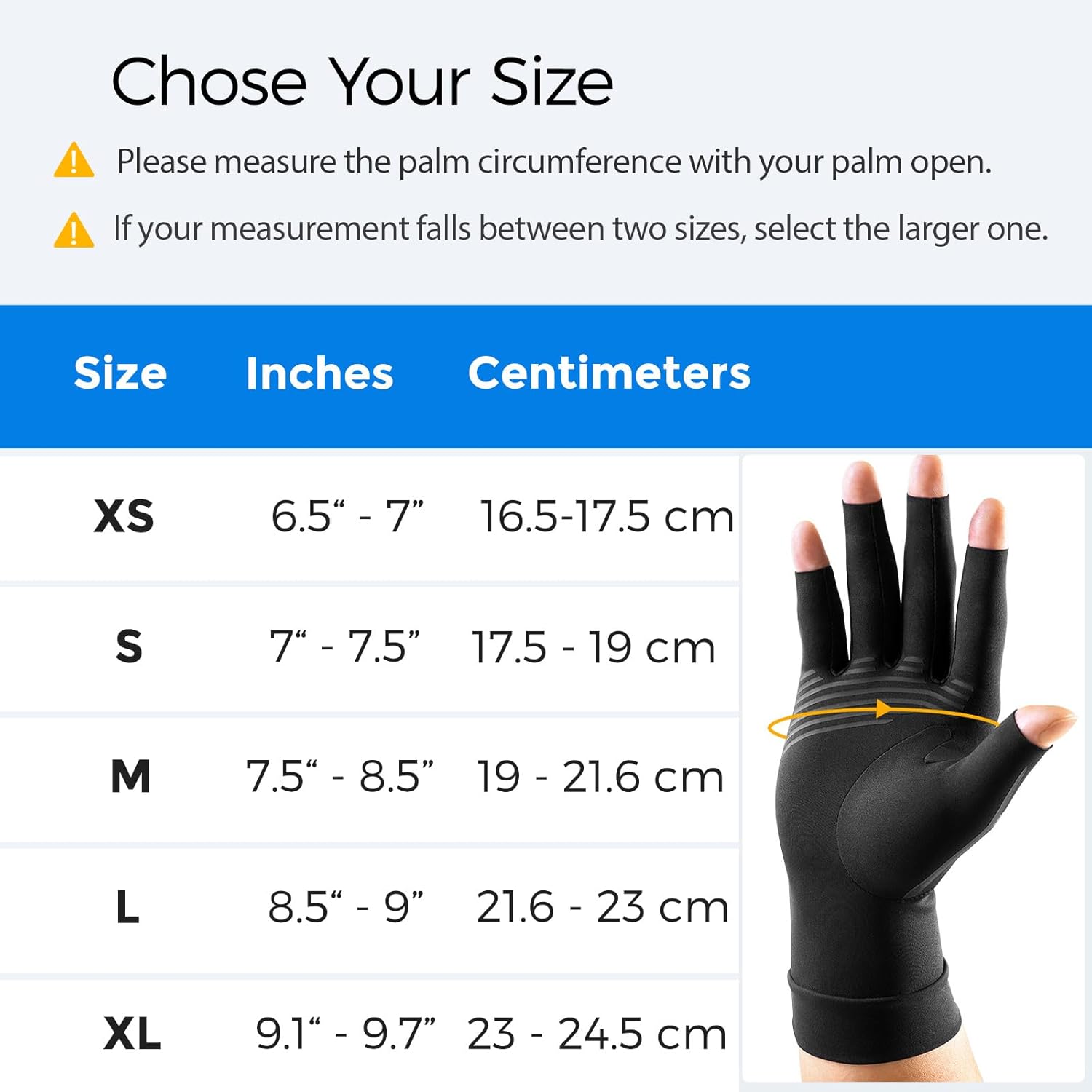 Detalle de FREETOO arthritis compression gloves, fingerless