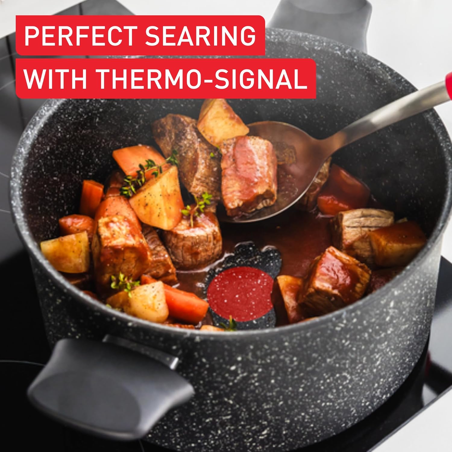 Thumbnail 4 de Tefal Titanium Stone Stewpot 24 cm: practical everyday non-stick with Thermo-Signal