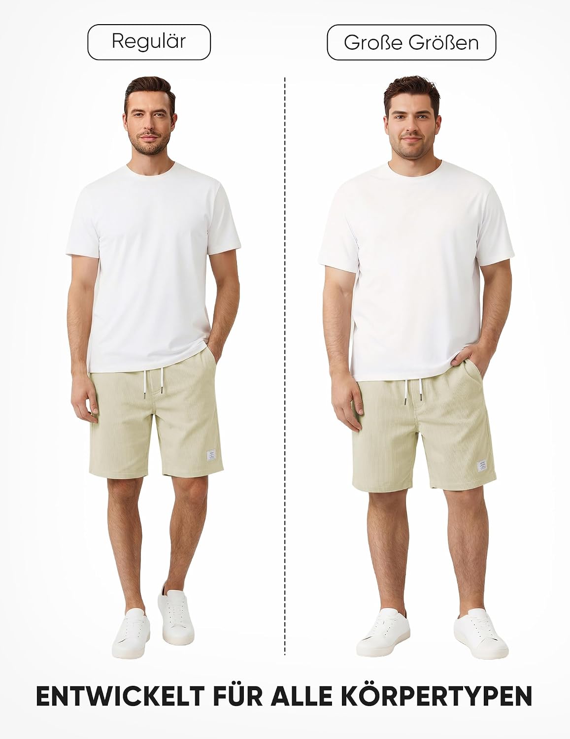 Thumbnail 4 de JMIERR Corduroy Shorts für Herren mit Taschen