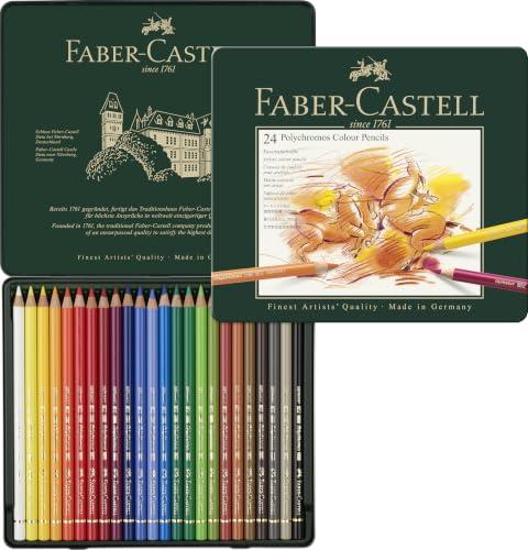 Detalle de Faber-Castell Coffret Polychromos, 24 couleurs, boîte métal