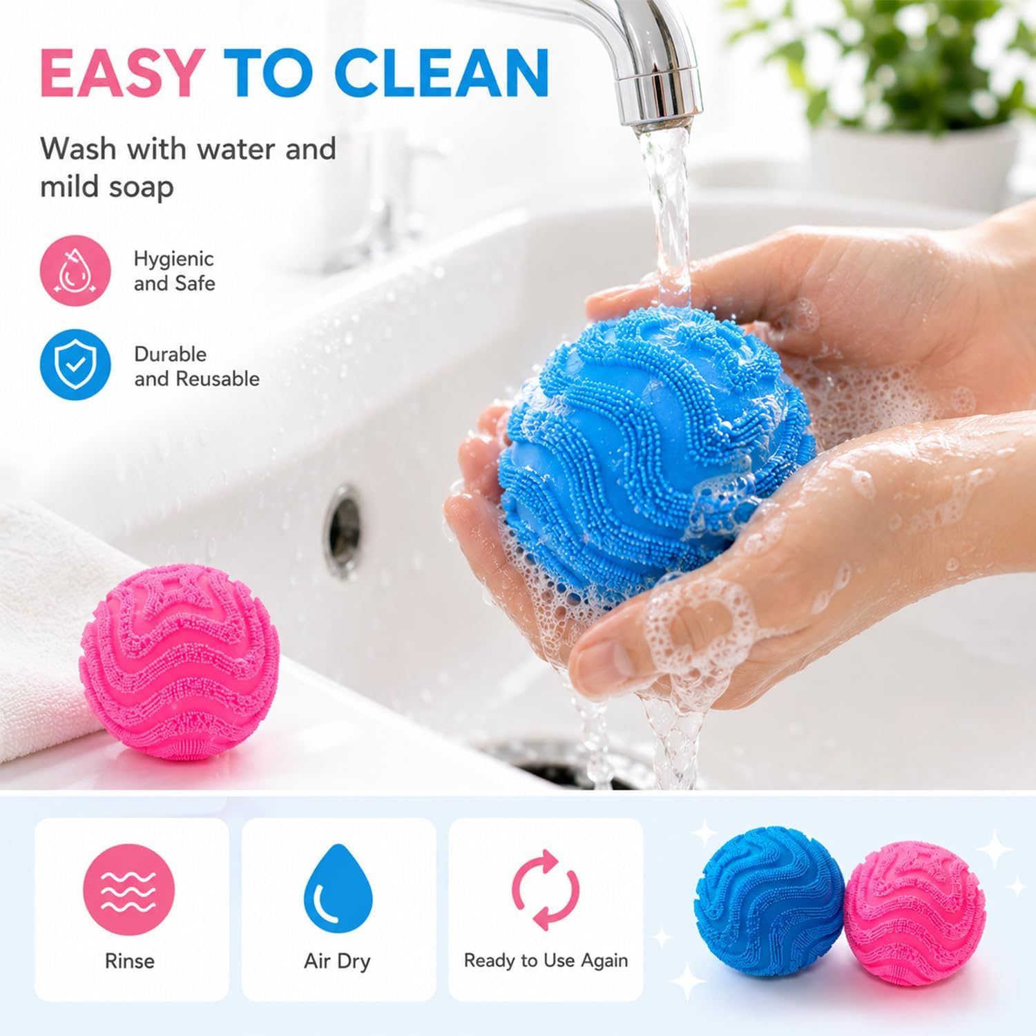 Detalle 1 de UDZRL Squishy Squeeze Balls Fuzz Stress Ball, Blue TPR Emoji Fidget