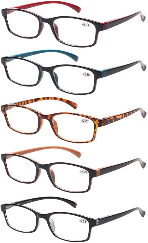 Detalle de Reading Glasses 5 Pack: Fashion Spring Hinges for Men & Women