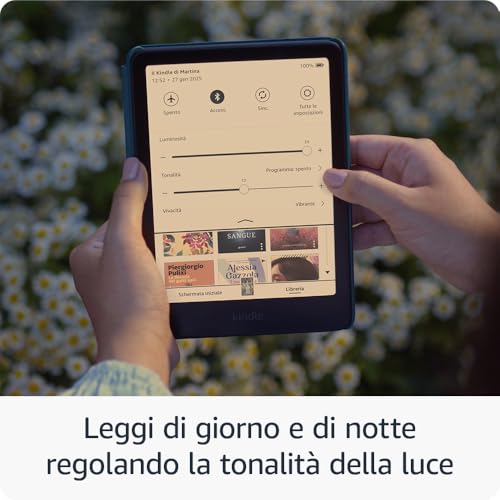 Detalle de Amazon Kindle Colorsoft (Ultimo modello) – Lettura a colori con schermo da 7'' e tonalità regolabile
