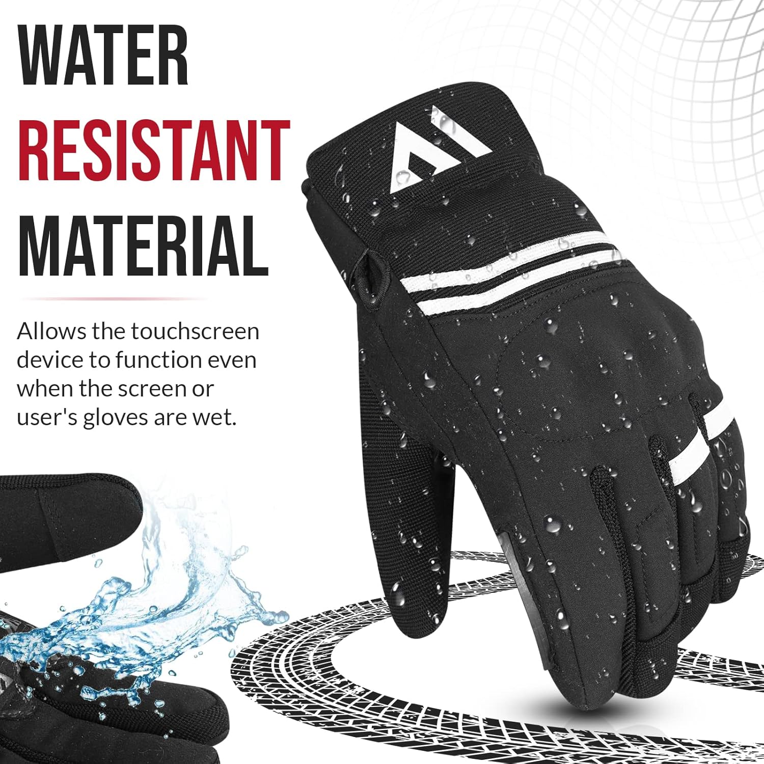 Thumbnail 4 de WFX Premium Heavy Duty Winter motorcycle gloves