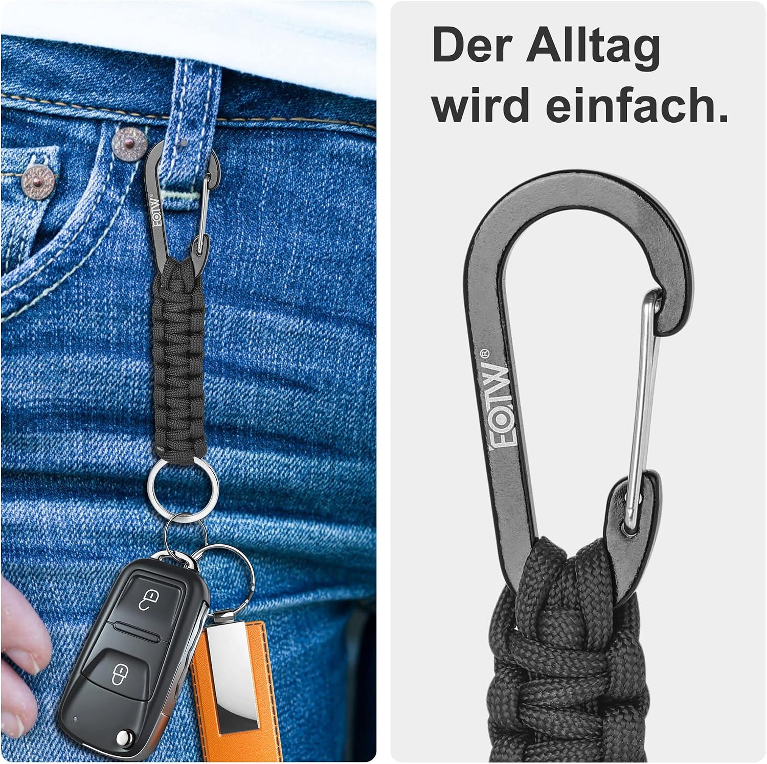 Detalle 1 de EOTW Paracord Schlüsselanhänger 6,1 Zoll