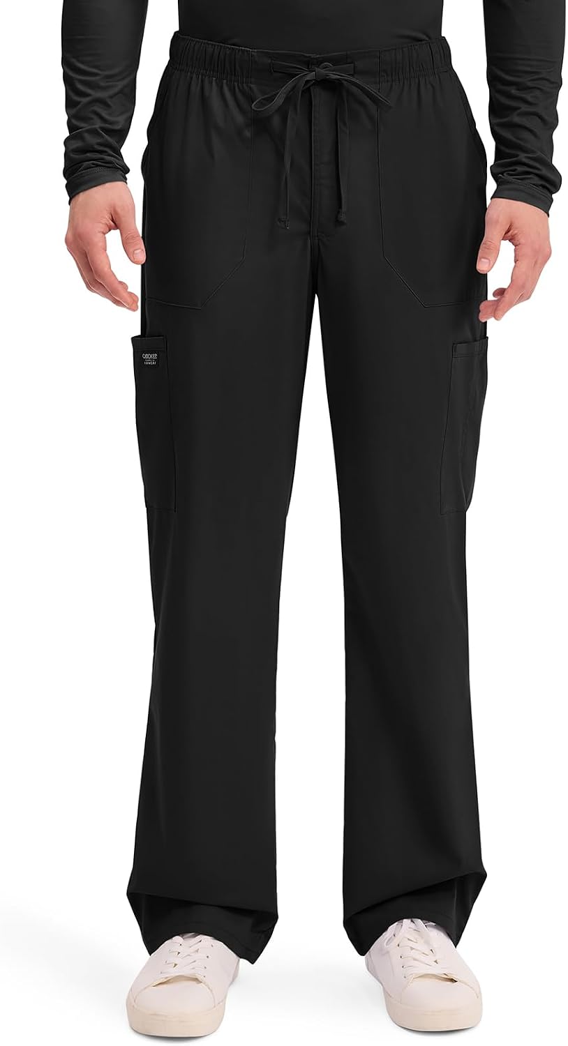 Detalle de Cherokee Men's Scrub Pants Polyester-Cotton Blend