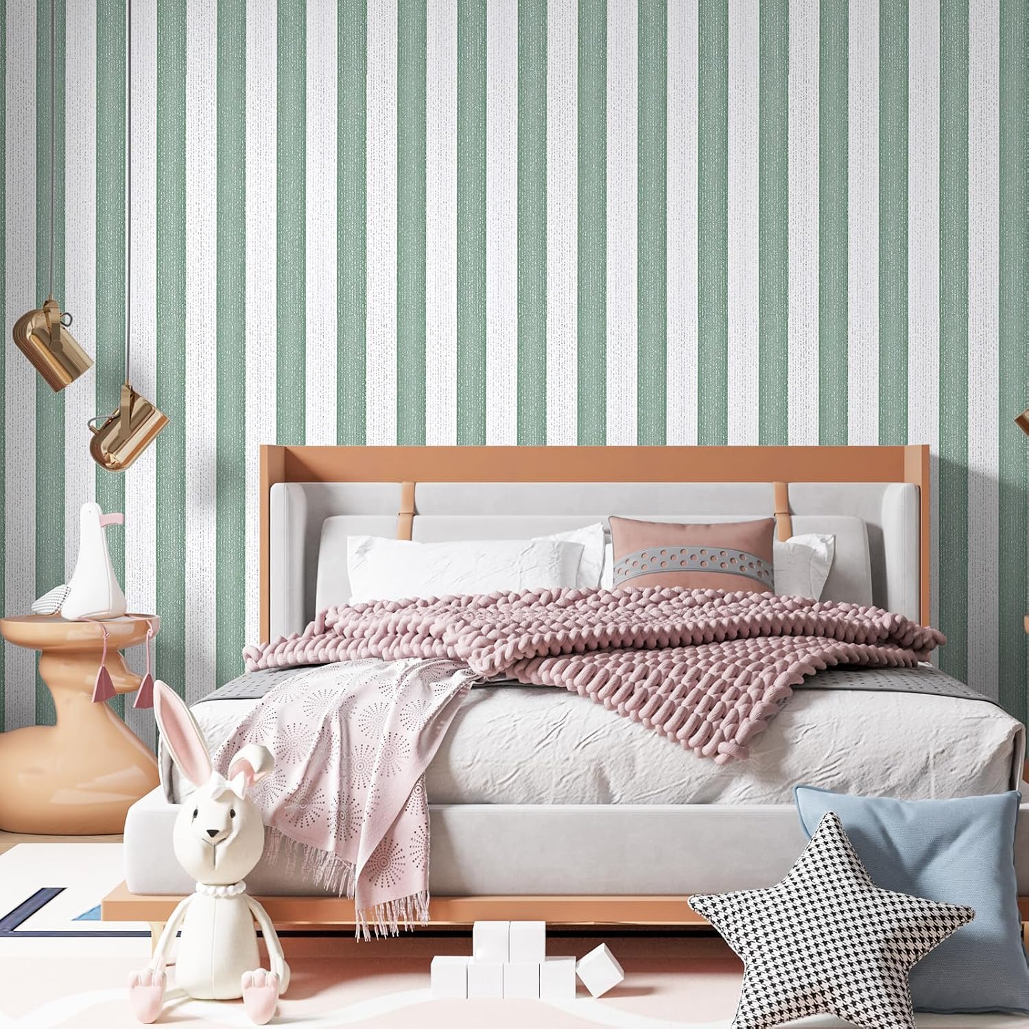 Thumbnail 6 de HorryHaus striped peel-and-stick wallpaper, 15.7 in
