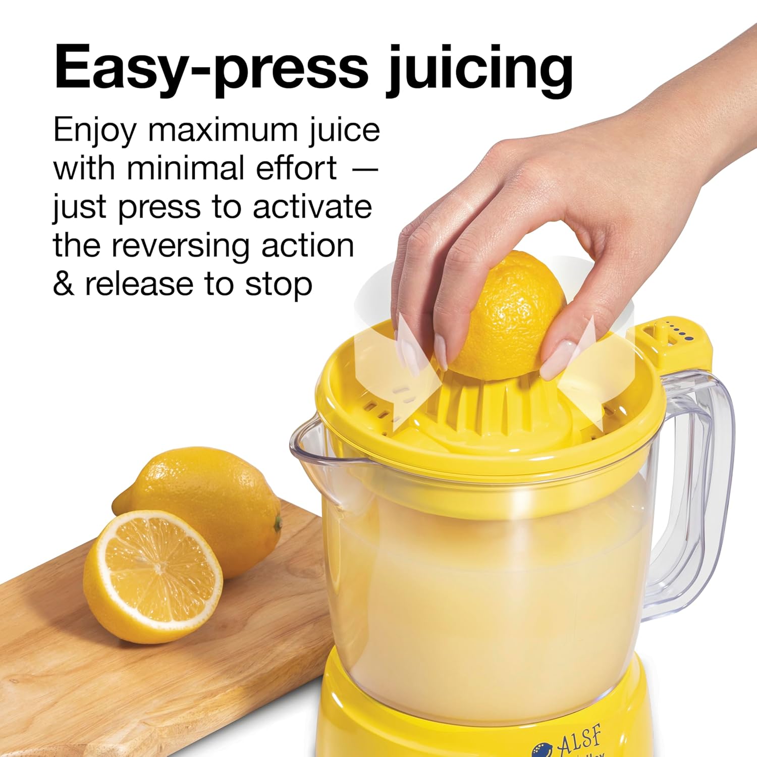 Detalle 1 de Proctor Silex Alex’s Lemonade Stand Electric Citrus Juicer Machine (Yellow, 34 oz) — 66341