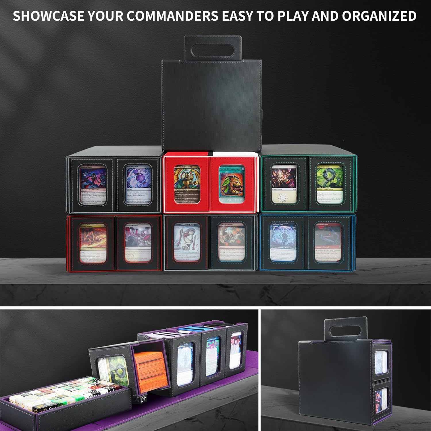 Thumbnail 5 de AFIING Commander Deck Box Holds 400+ Cards 🎴