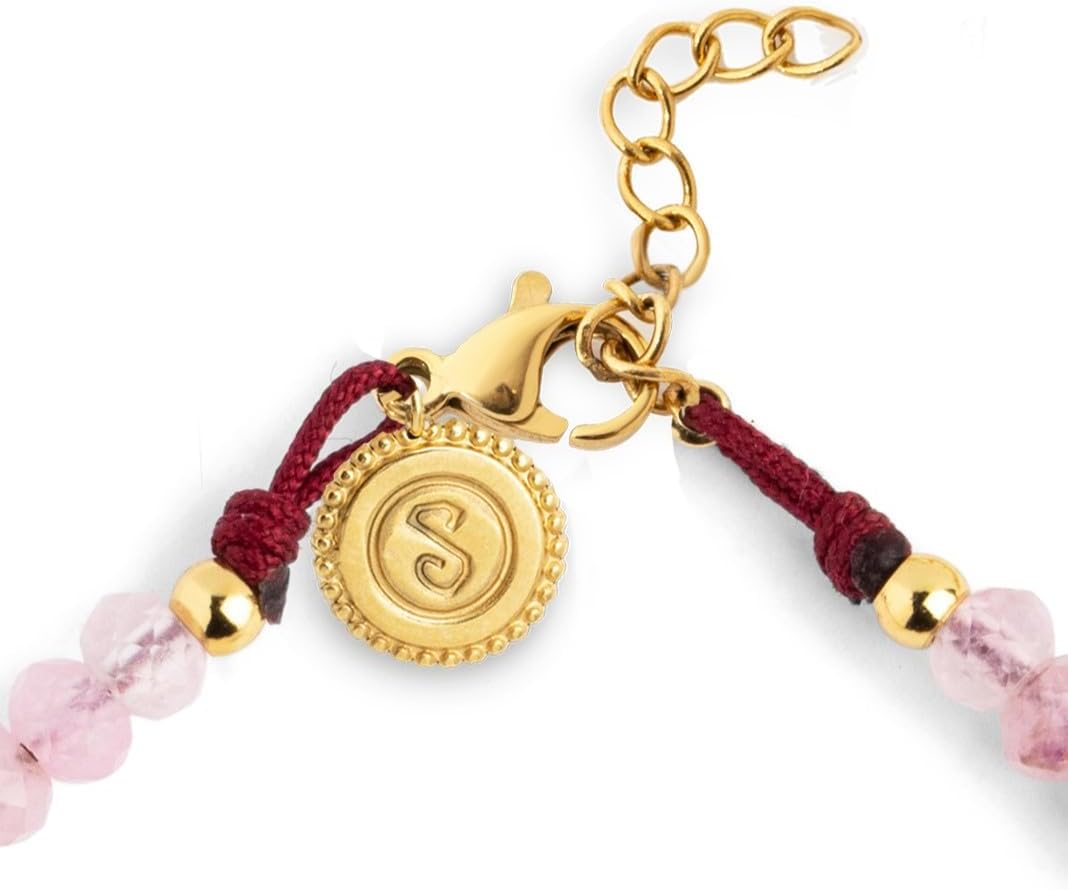 Thumbnail 4 de SINGULARU Amulet Rose Quartz bracciale in acciaio placcato oro 18Kt con quarzo rosa 💍