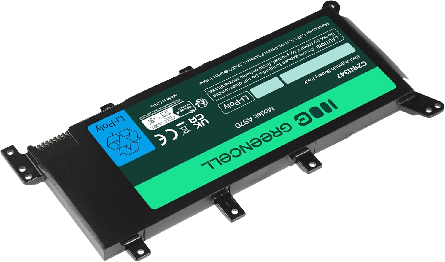 Thumbnail 3 de Greencell Batteria C21N1347 da 7,6 V e 4000 mAh per portatili Asus (serie A555, F555, K555, R556, X555)