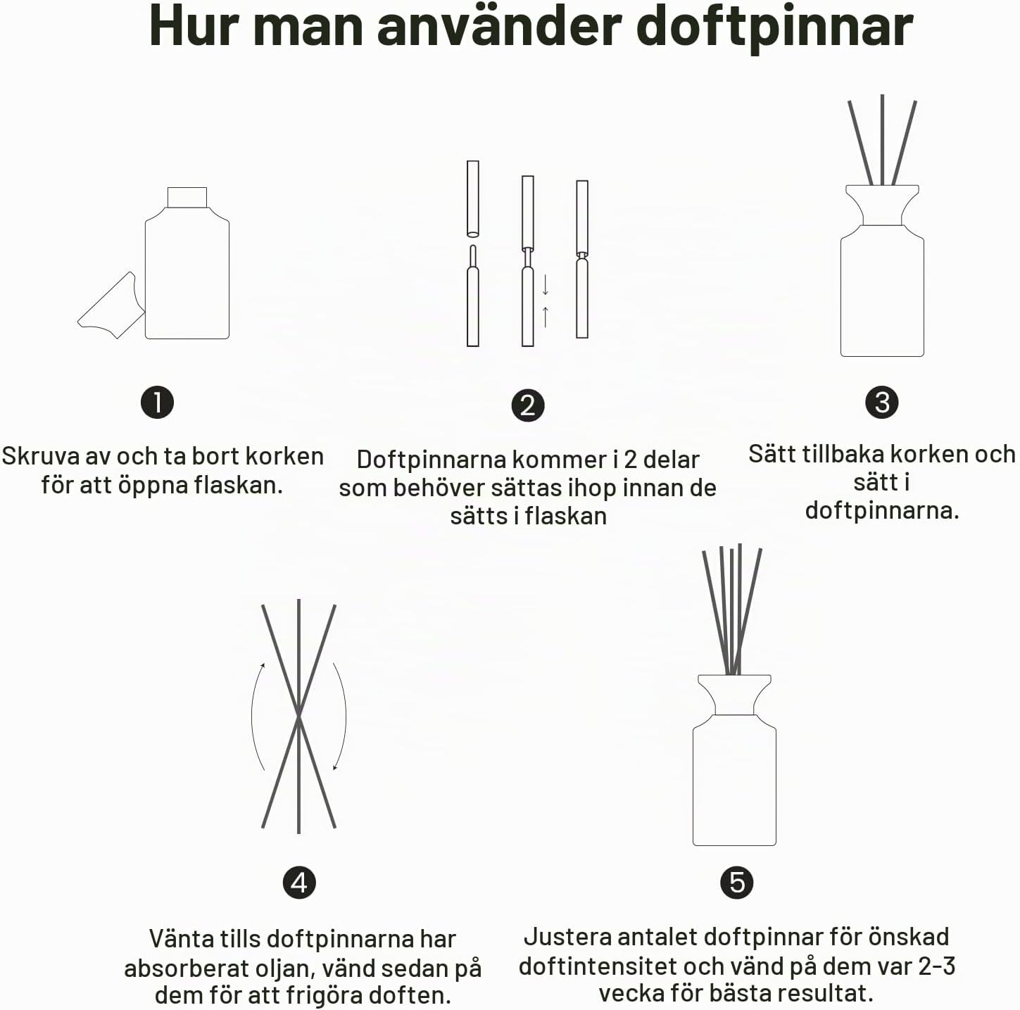 Thumbnail 6 de M&SENSE 300 ml rumsdoft med aprikos och salvia, 8 doftpinnar