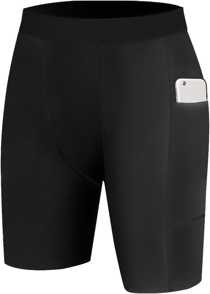 Detalle de AUYAO kompressionsshorts för män med sidofickor, snabbtorkande och ventilerande