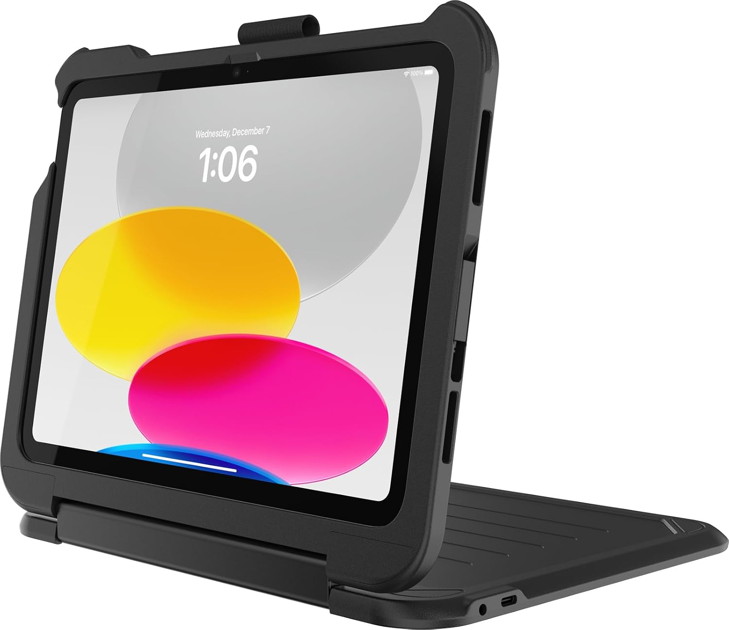 Detalle de OtterBox Achiever Series Keyboard 360 per iPad 10.ª gen / 11.ª gen (A16) — custodia protettiva con tastiera nordici e supporto duale