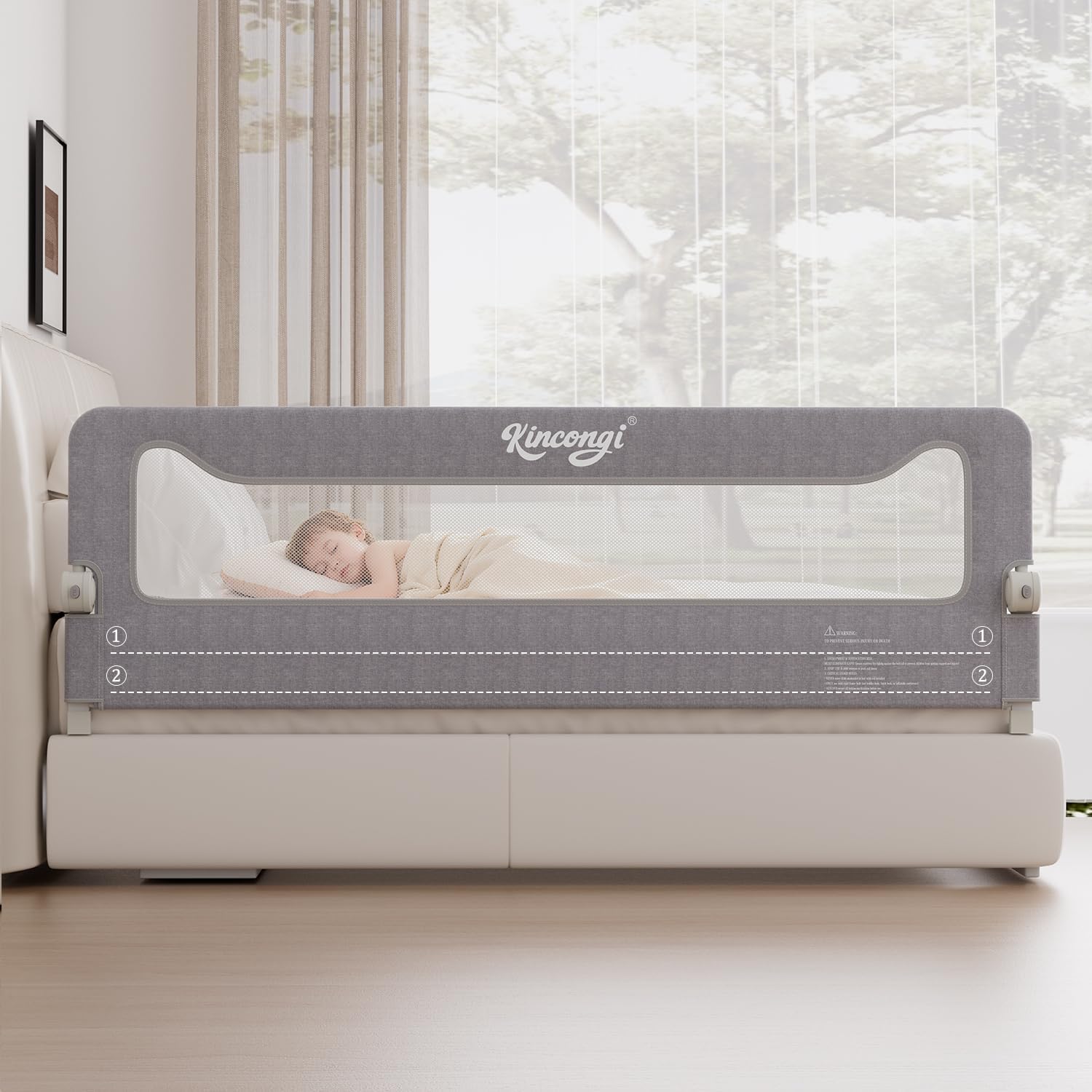 Detalle de Kincongi Toddler Bed Rail, 71-Inch