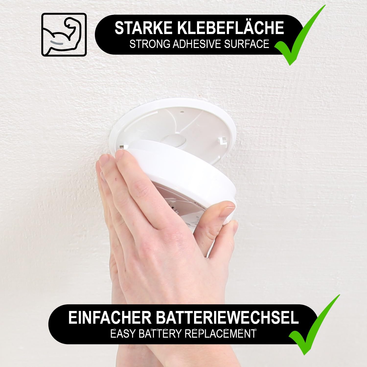 Thumbnail 1 de com-four Supporto magnetico 5x per rilevatori, 7 cm