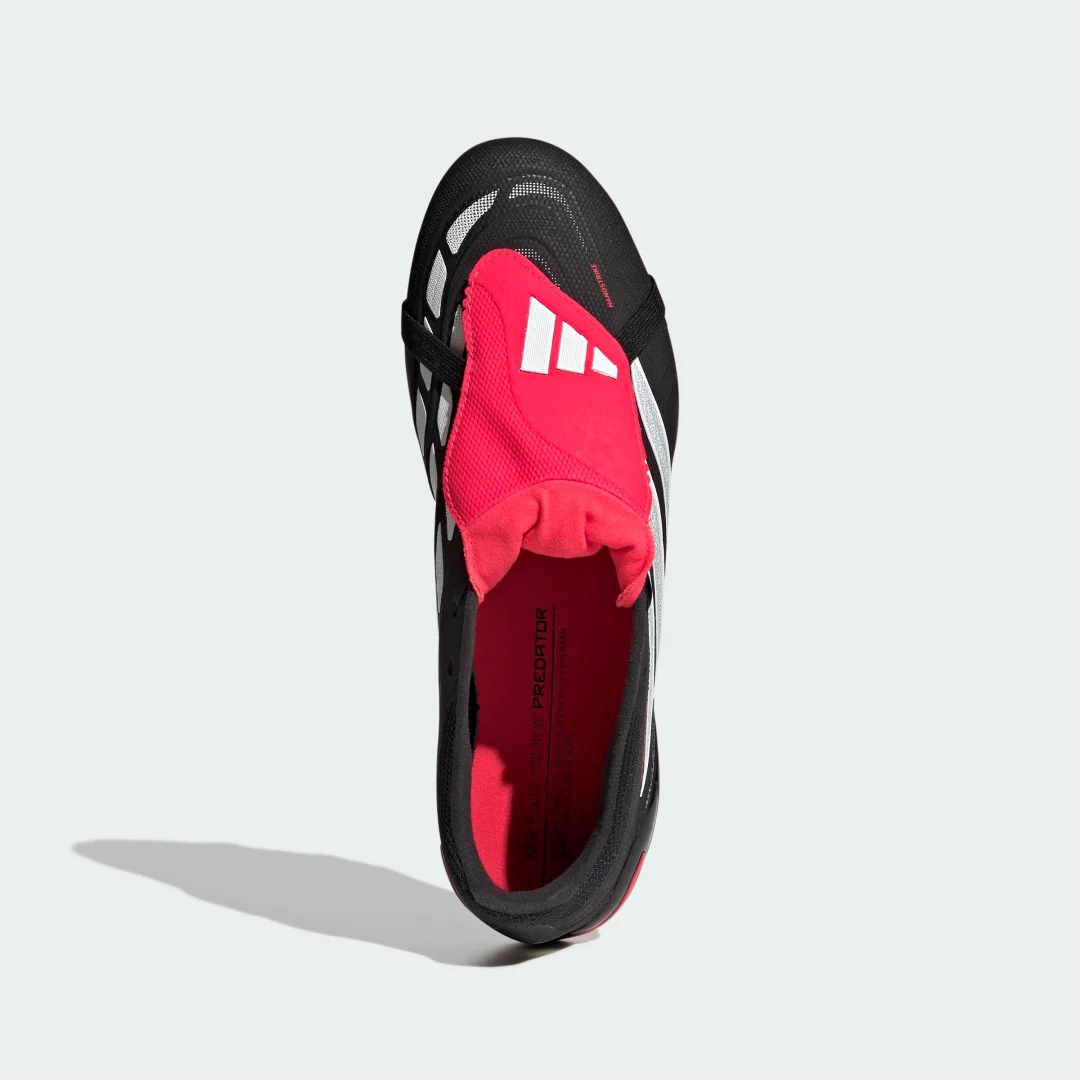 Detalle de Adidas Predator League: bota de césped natural seco con lengüeta plegable (negro)