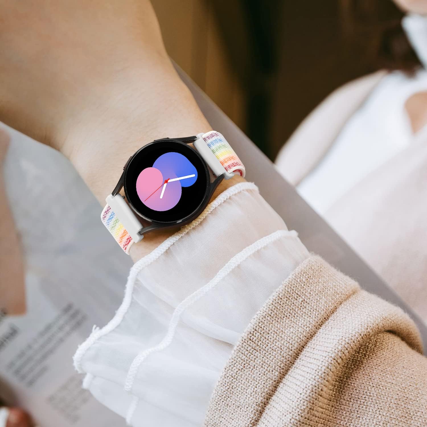 Thumbnail 5 de Vodtian 20 mm Nylonarmband – kompatibel mit Galaxy Watch 7/6/5/4, FE, Pro, Classic-Varianten und Garmin Vivoactive