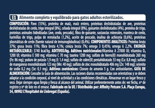 Detalle de Advance Cat Adult Sterilized con Pavo — Pienso para Gatos Esterilizados (1,5 kg)