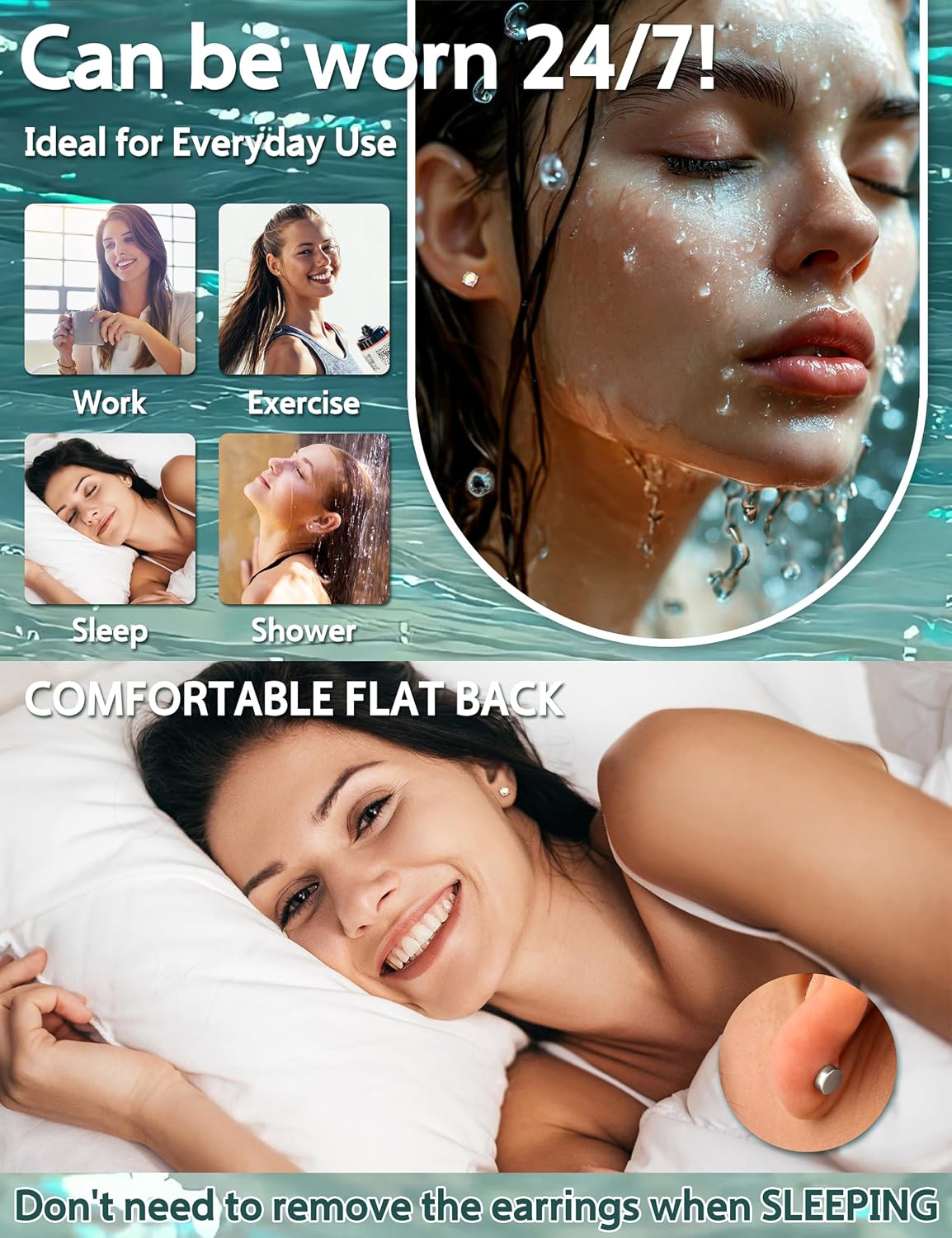 Detalle 2 de MILACOLATO Helix Piercings Gold Silber – 9er Set aus Chirurgenstahl, vielseitig tragbar