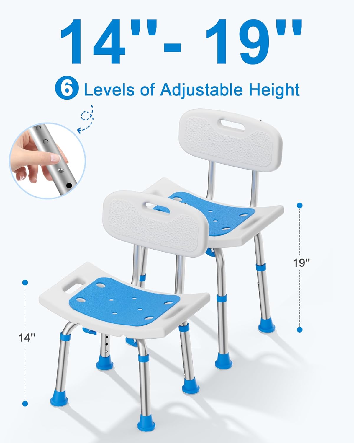 Thumbnail 3 de HOMLAND shower chair 181KG heavy duty