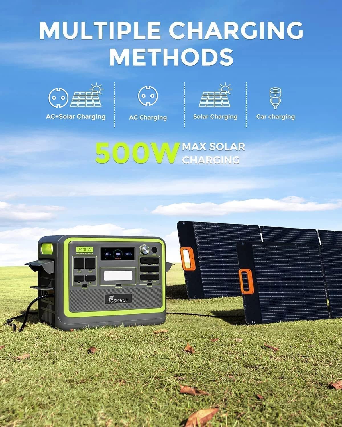 Detalle 2 de FOSSiBOT F2400 Générateur solaire 2048Wh ⚡