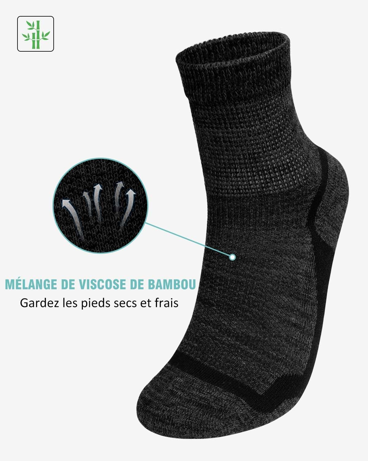 Detalle de ZFSOCK Chaussettes diabétiques sans élastique (bambou) sans couture — modèle extra large