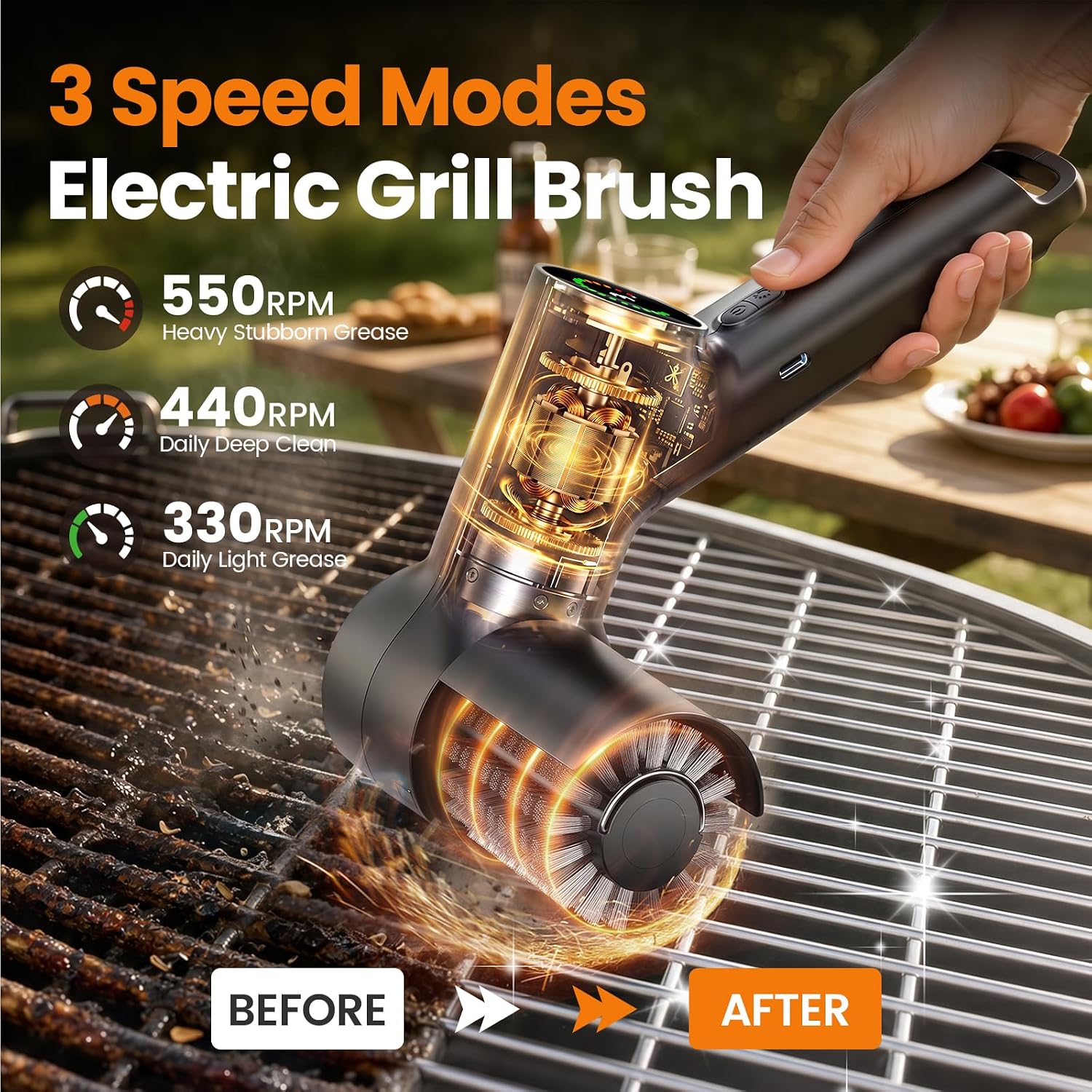 Detalle de Electric Grill Brush, 3-Speed