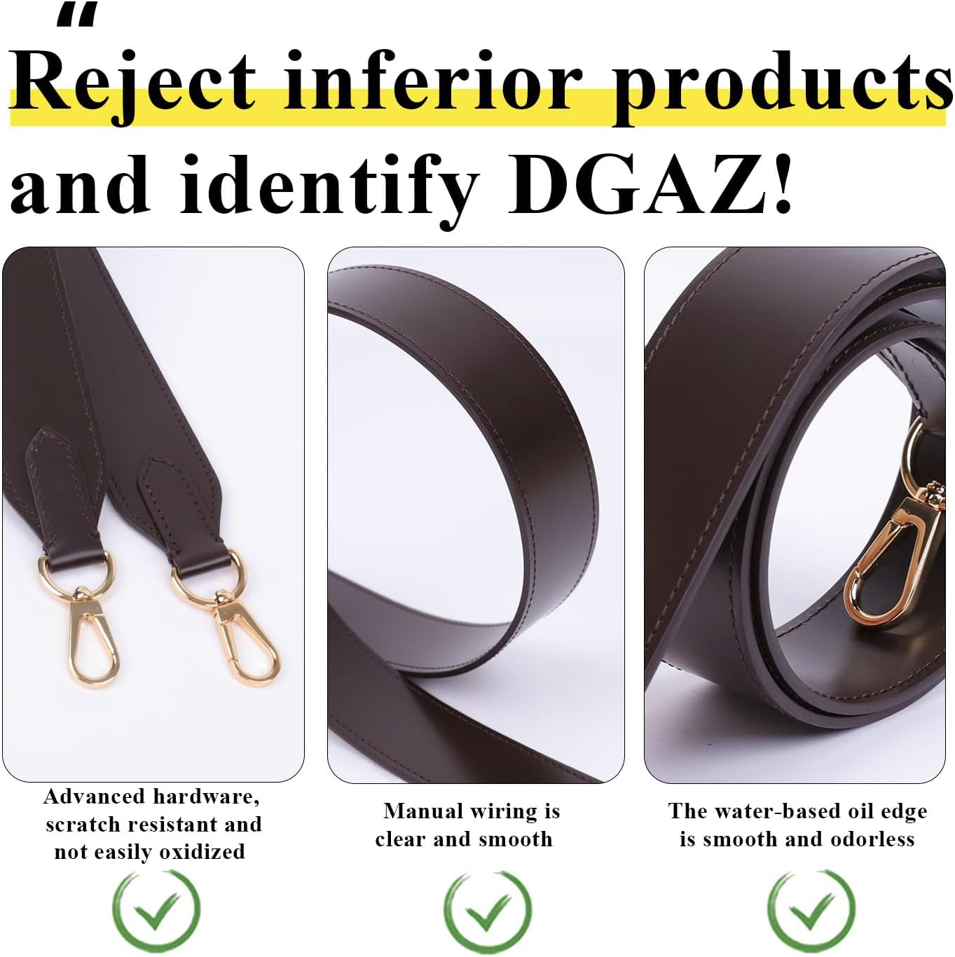 Detalle 1 de Vachetta leather shoulder strap 65cm