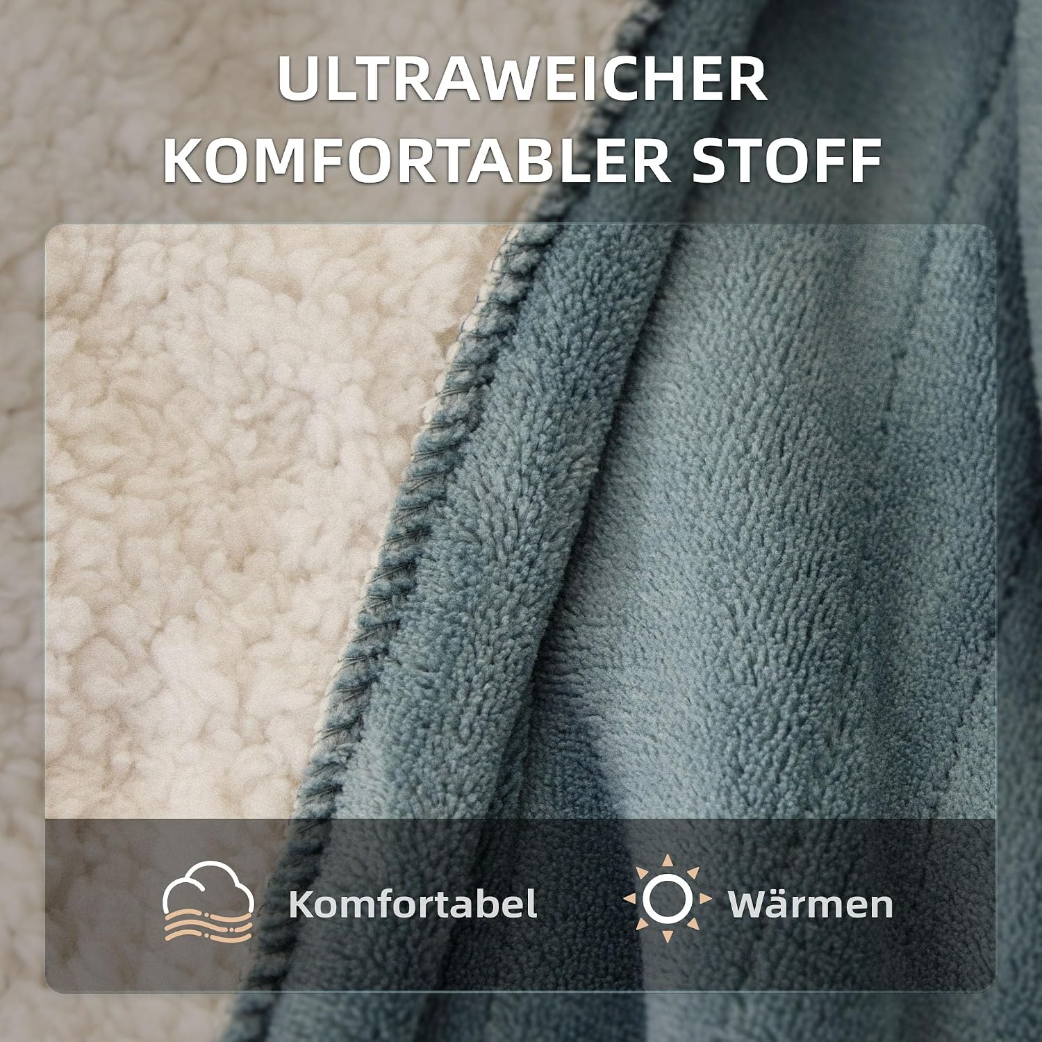 Thumbnail 2 de JET'S HOME Heizdecke 130x180 cm – Wärmedecke mit Abschaltautomatik, 6 Heizstufen und Timer