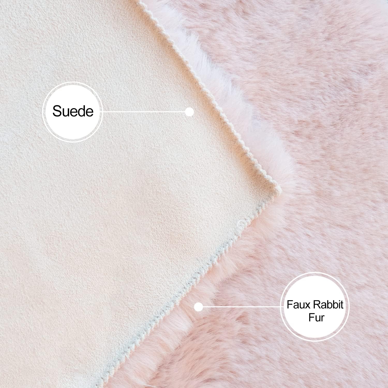 Thumbnail 5 de ORINOVA Teppich Schlafzimmer Flauschig Rosa 90x150 cm – Kunstfell Bettvorleger