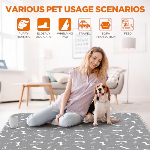 Detalle 2 de Baodan Traverse Cani 2pc: Traversine lavabili 60x90 cm, assorbenti e impermeabili per cani