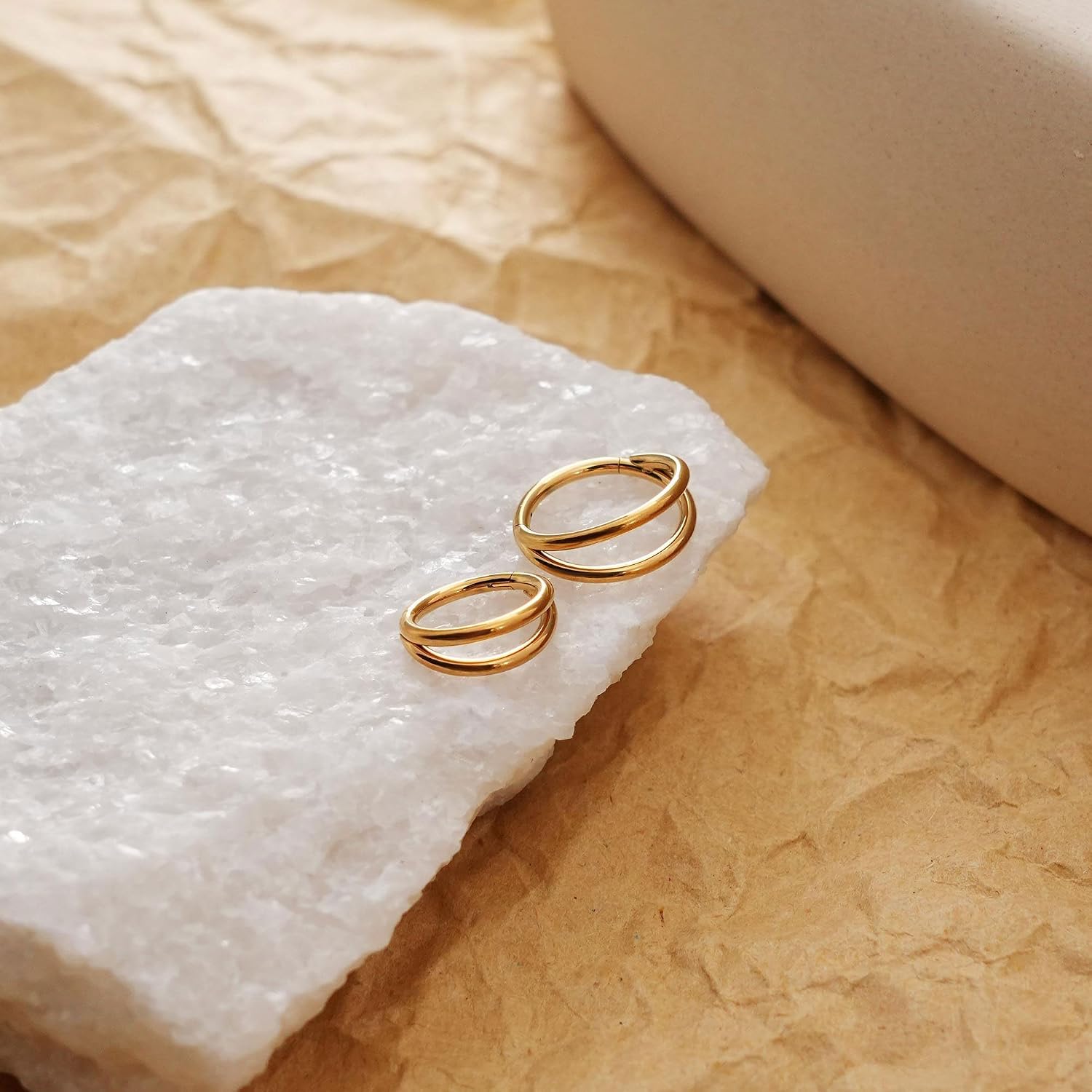 Thumbnail 5 de Qyalie cartilage hoop earrings, stainless steel