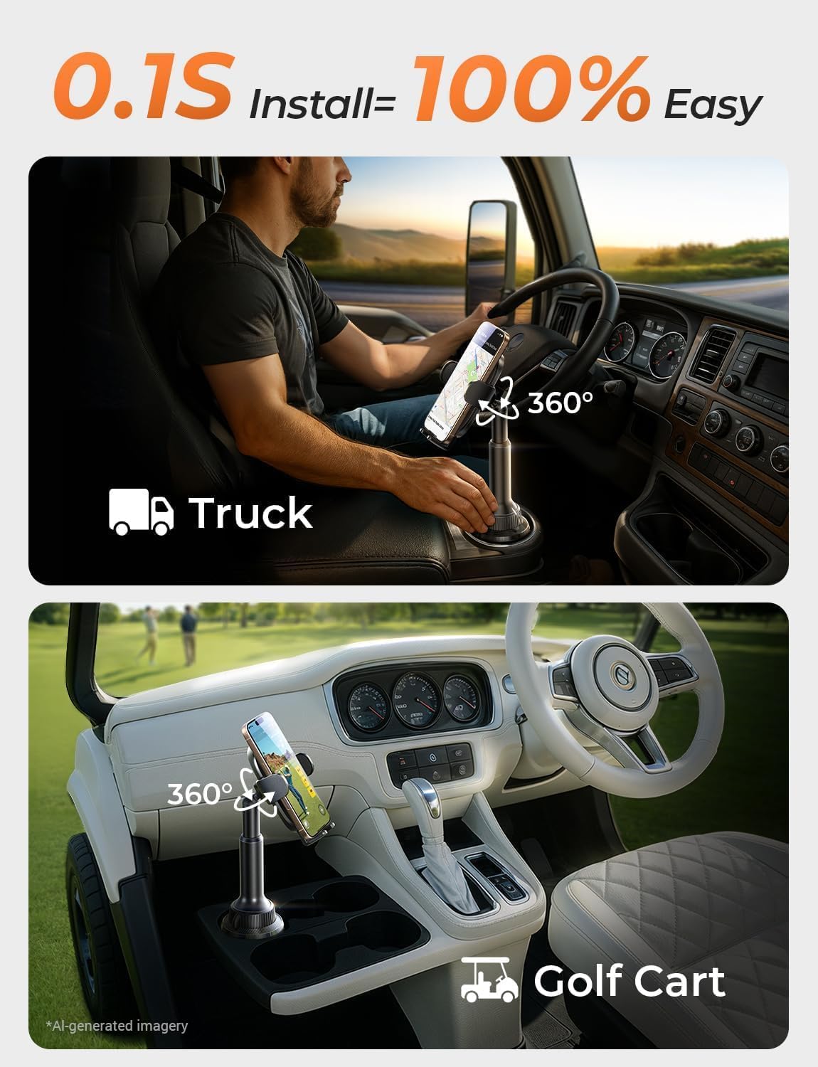 Thumbnail 6 de LISEN Cup Holder Phone Mount 360° for iPhone 17 Pro Max