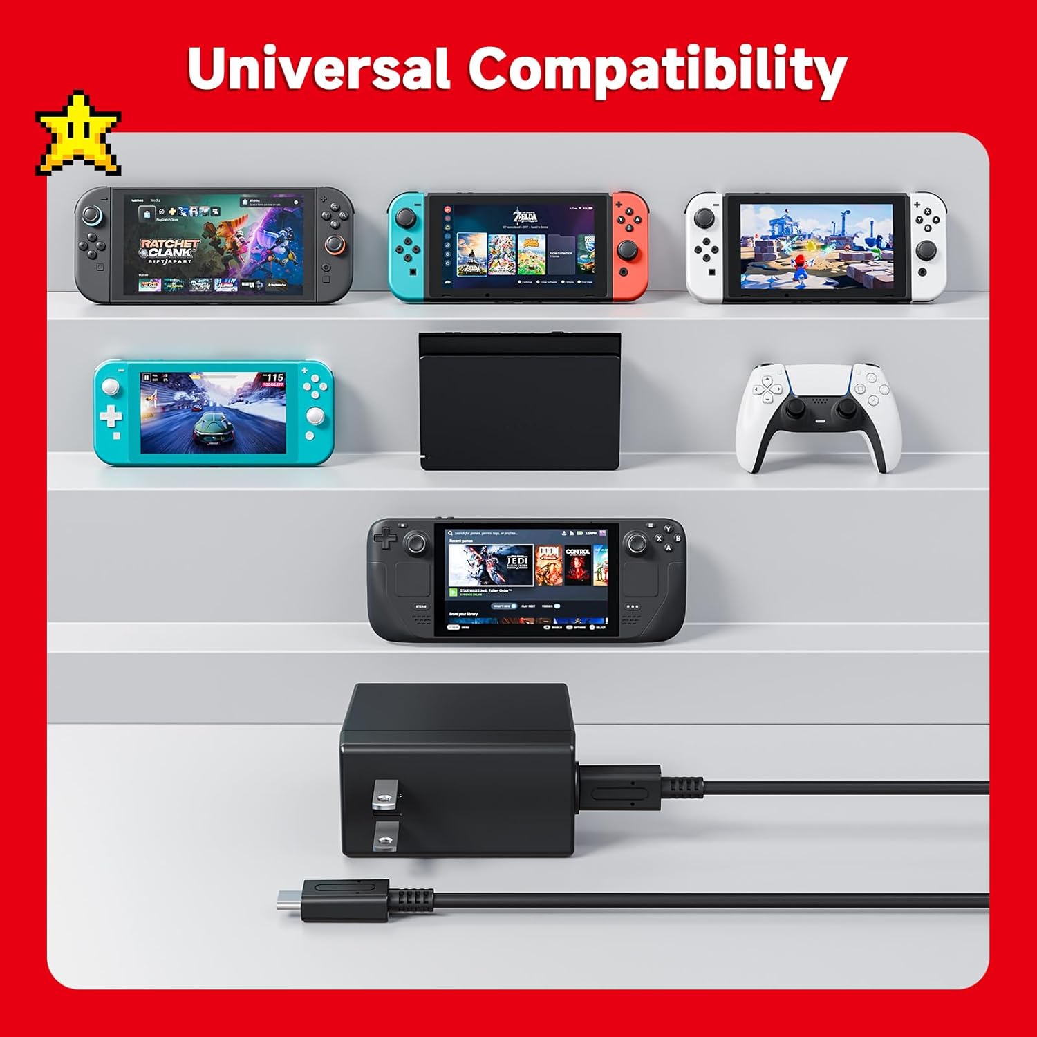 Thumbnail 6 de Nintendo Switch 45W AC Adapter fast charger