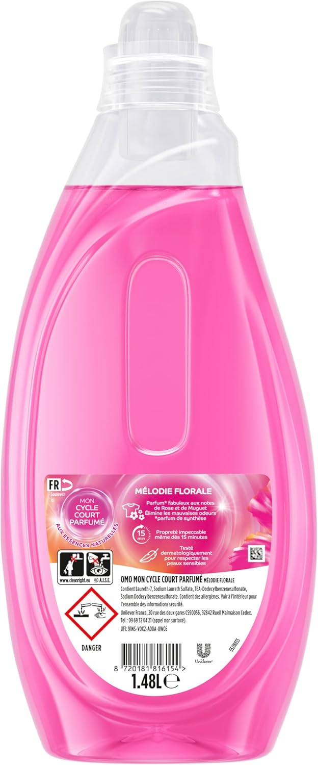 Thumbnail 2 de OMO Lessive Liquide Mon Cycle Court Parfumé Mélodie Florale – Cycle court efficace dès 15 minutes