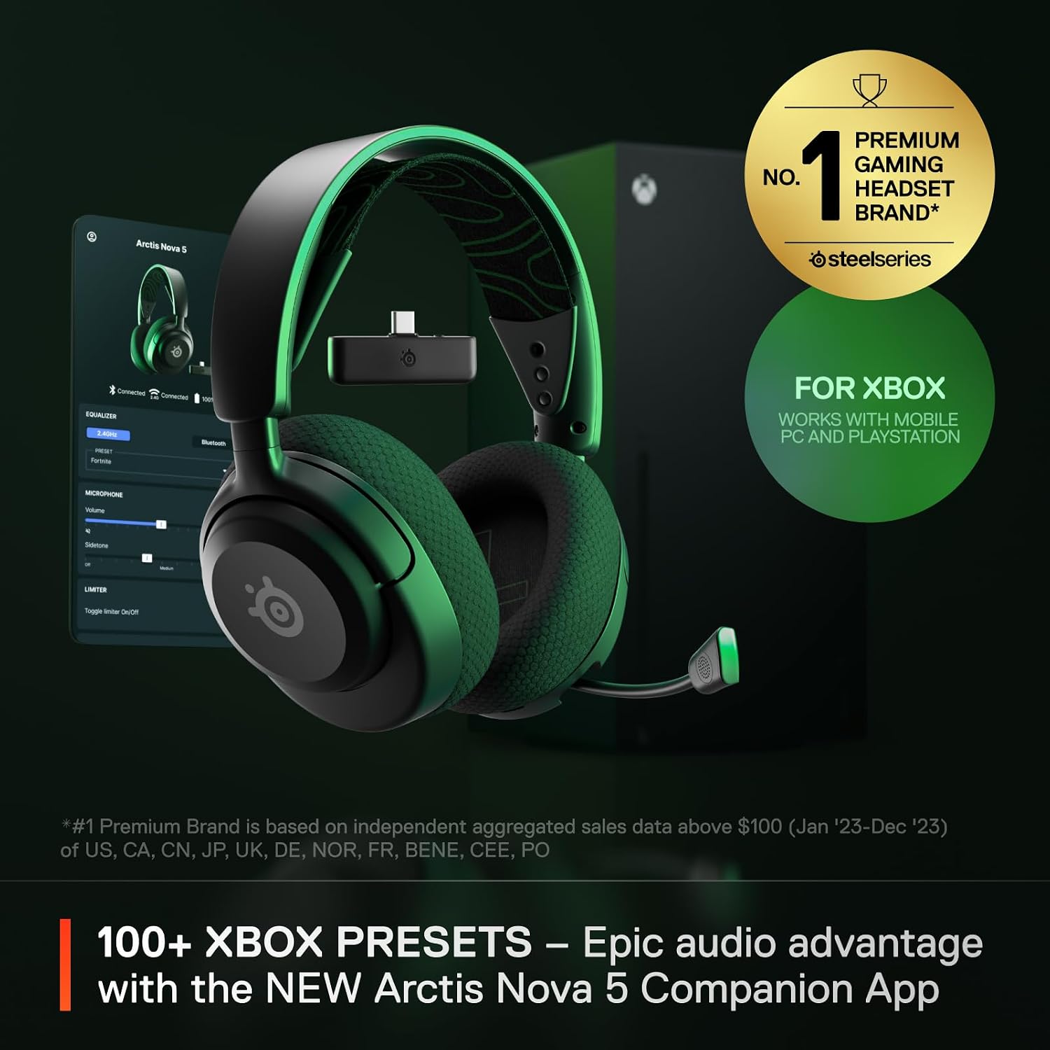 Detalle 2 de SteelSeries Arctis Nova 5X Wireless headset 60H battery