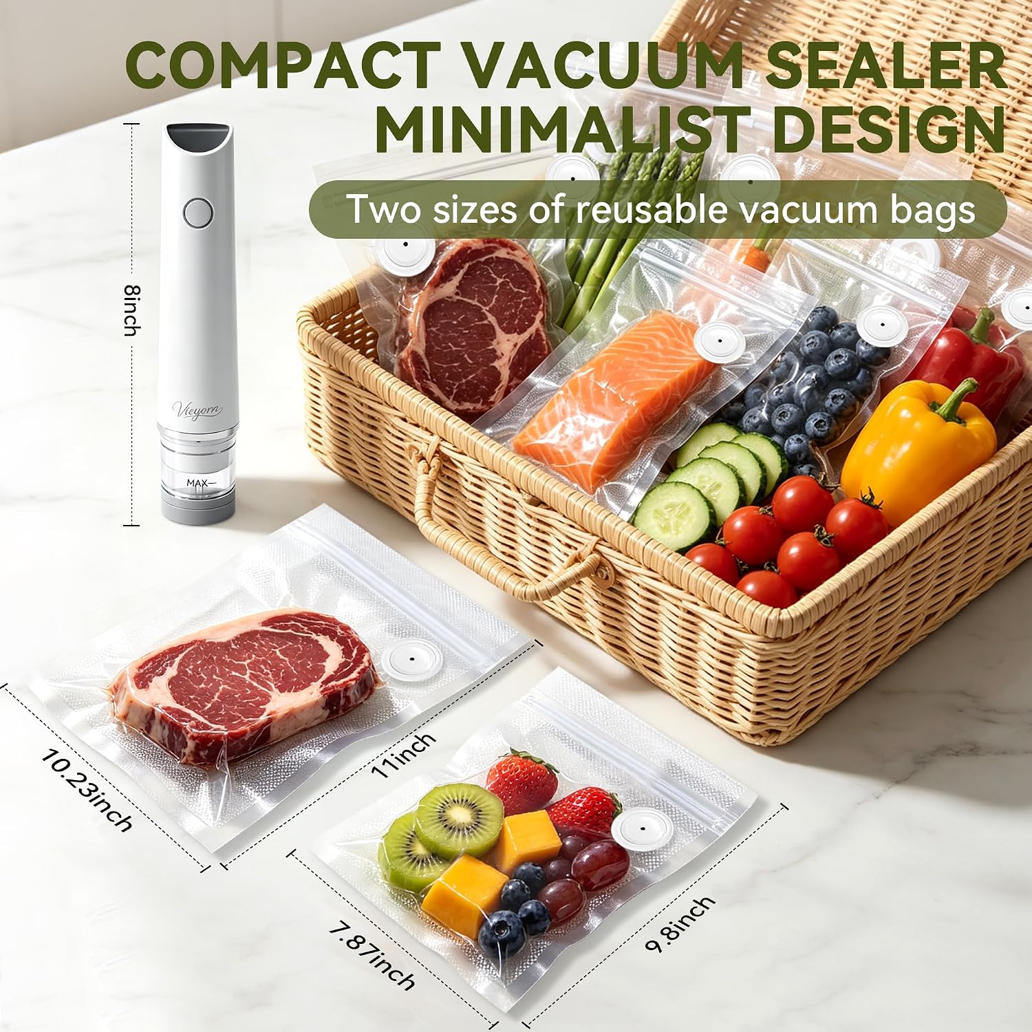 Thumbnail 4 de Vieyorn Food Vacuum Sealer Compact