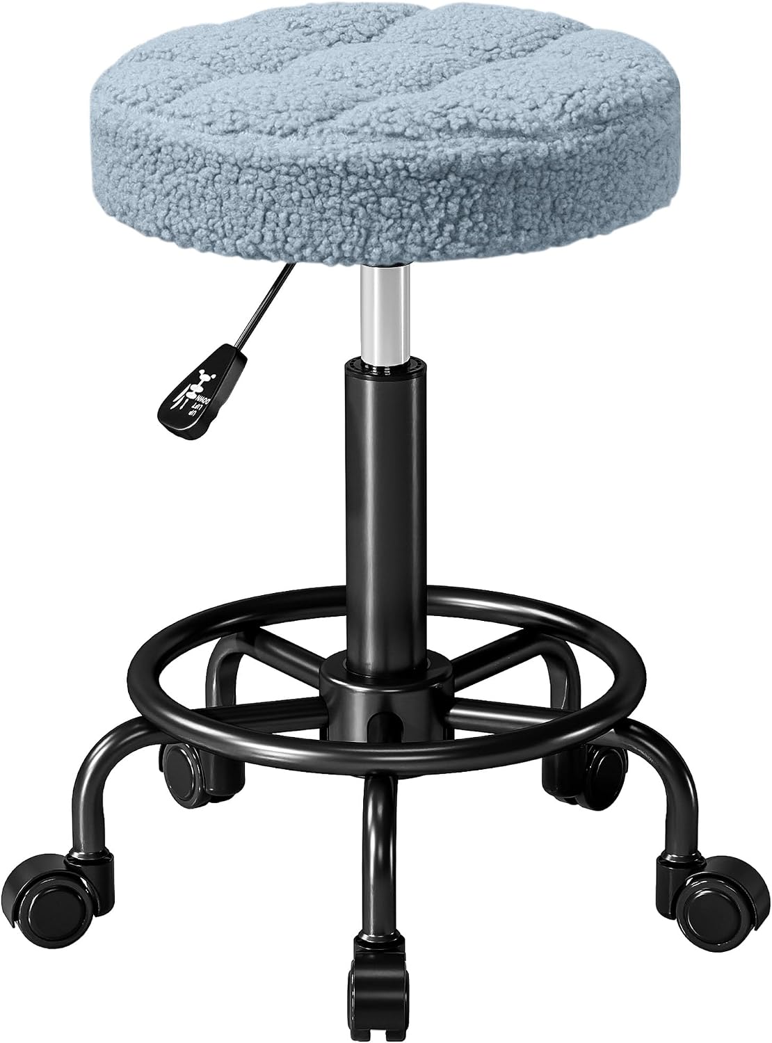 Detalle de HOMCOM Taburete giratorio 50-66 cm azul