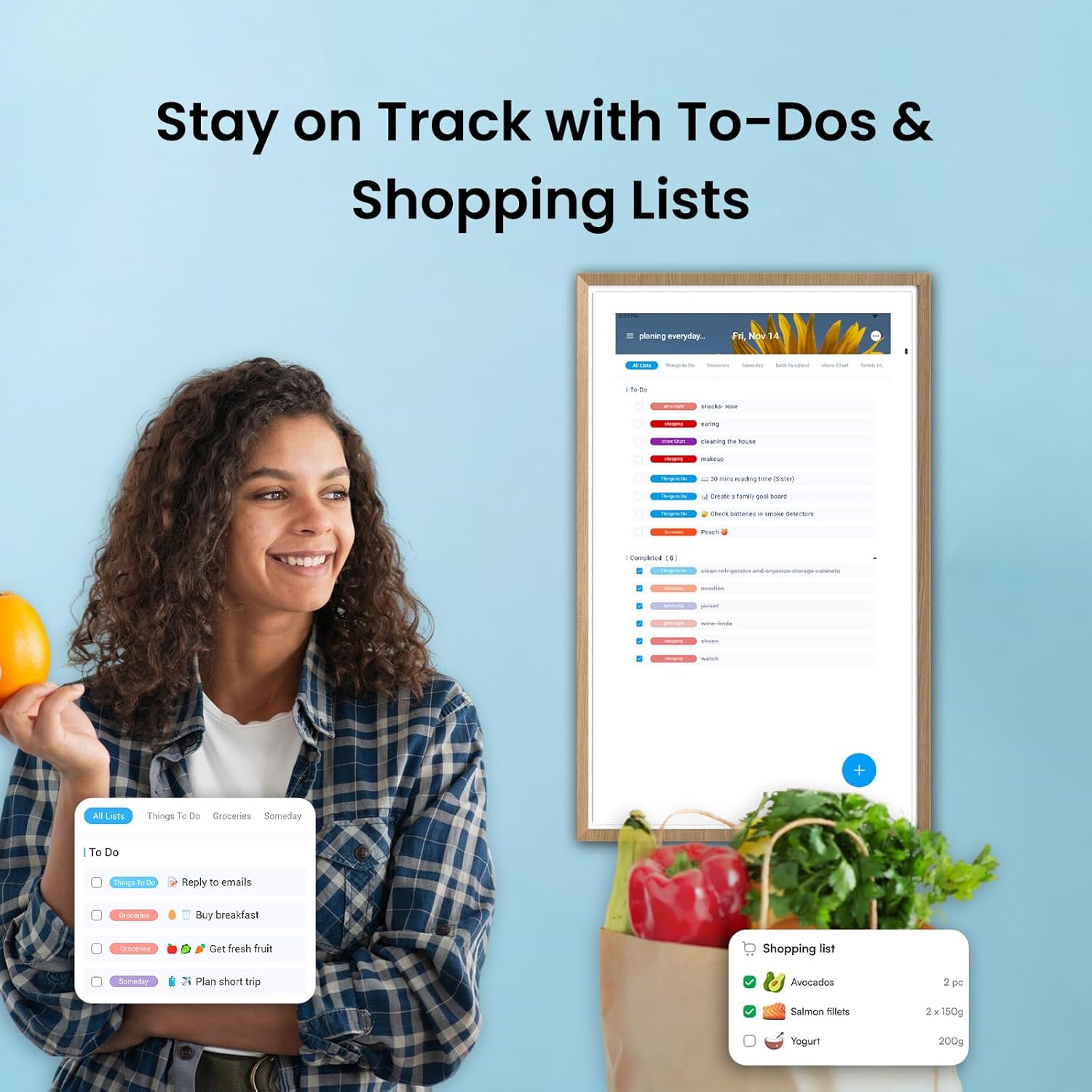 Detalle de Apolosign 27-inch Digital Calendar: Dual Mode Smart Wall Planner