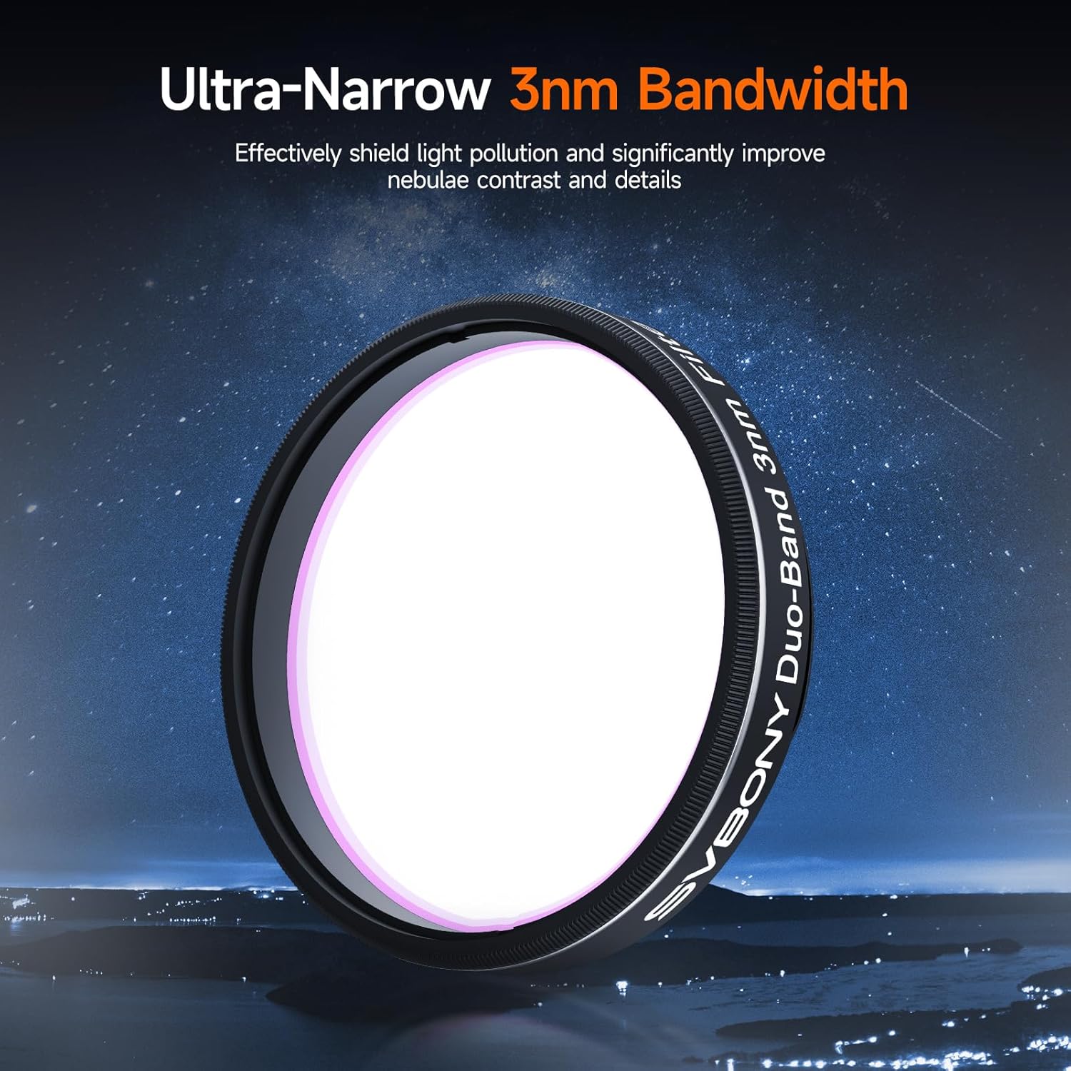 Detalle de Svbony SV220: Filtro H-Alpha e OIII 3 nm per telescopi 1,25" (OD5) – Nebulosità con alta trasmissione