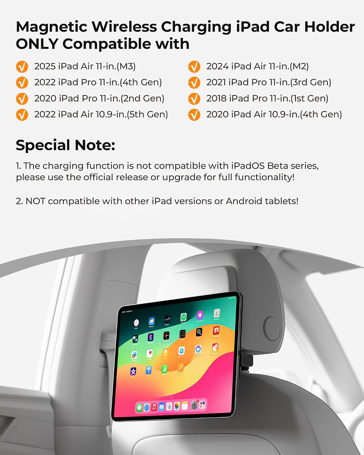 Detalle 2 de KU XIU Magnetic Wireless Car Tablet Holder